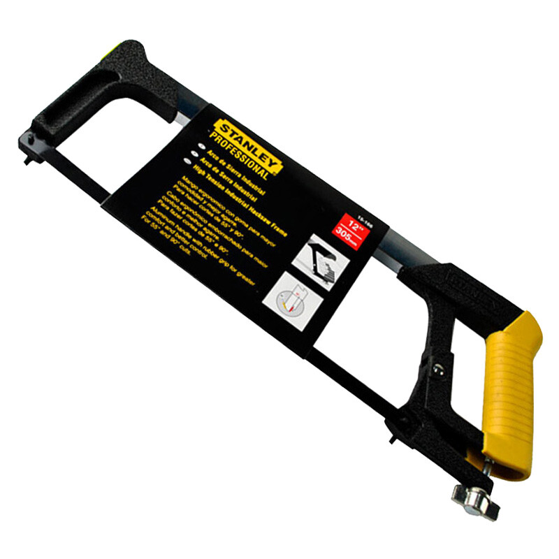 史丹利STANLEY 钢锯架400mm 家用小钢锯手锯木工工具金属锯条锯弓锯子拉花 15-166-22 可定制