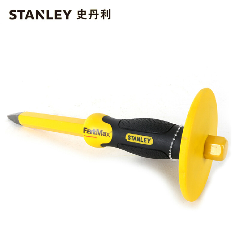 史丹利STANLEY 胶柄水泥尖凿4mm 扁凿 尖凿手工水泥凿刀凿子钢冲扁头錾子 16-329-23