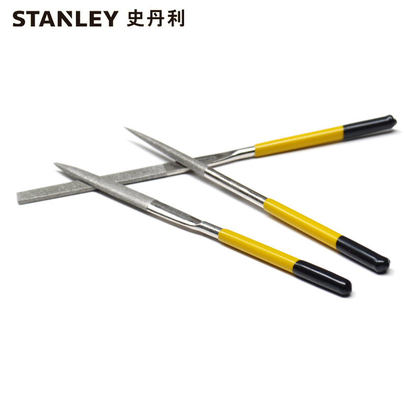 史丹利STANLEY 3件套金刚石整形锉刀3x140mm 套装金刚锉圆挫扁平锉合金挫玉石钳工 22-321-23可定制