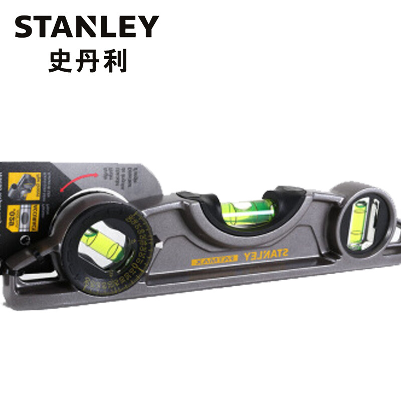 史丹利(Stanley)FatMax XTREME磁性180°可调鱼雷水平尺9英寸 43-609-20