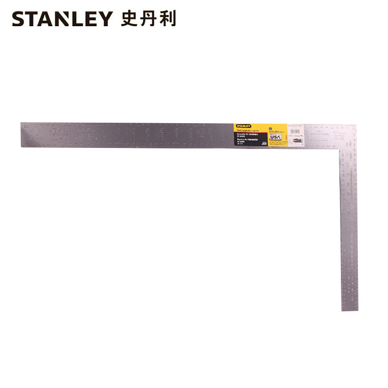 史丹利/STANLEY 不锈钢直角尺90度曲尺拐尺L型木工拐角尺600*400mm 45-530-81
