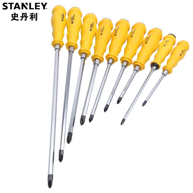 史丹利（Stanley）穿心螺丝刀十字一字加力通体可敲击螺丝批起子改锥 单把 十字5x100mm 61-878-23