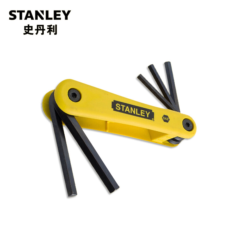 史丹利(Stanley)5件套英制折叠式内六角扳手3/16英寸-3/8英寸 69-260-23C