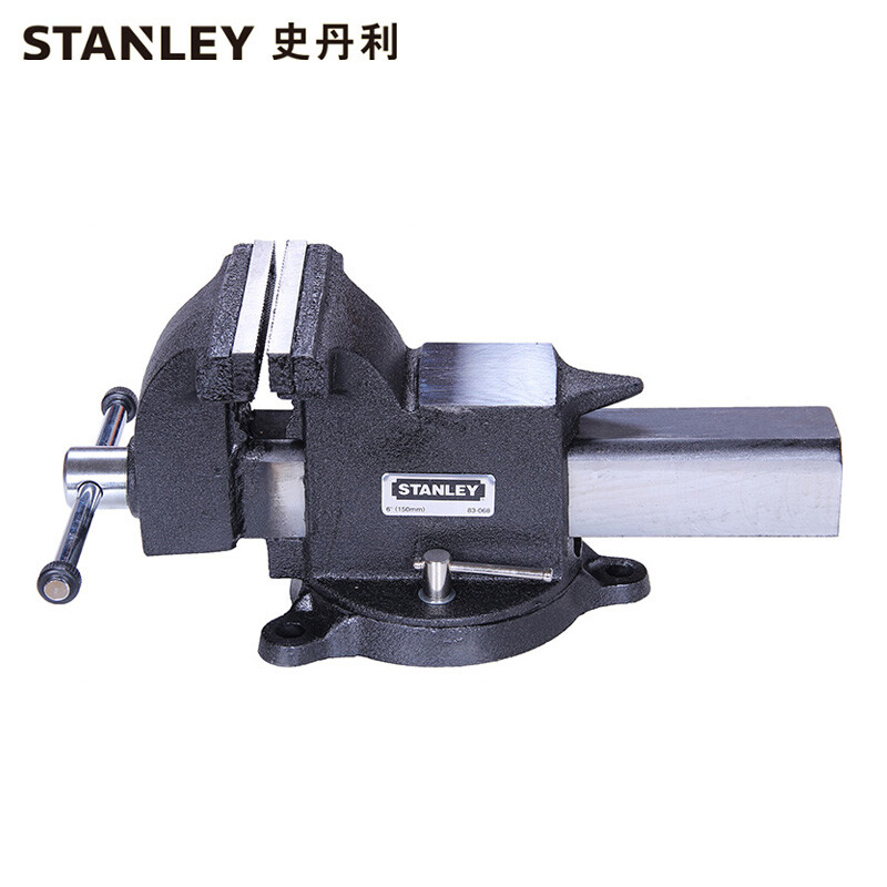 史丹利STANLEY 重型台虎钳8英寸 虎桌钳平口木工老虎木工夹具工作台 81-604-1-22 企业定制