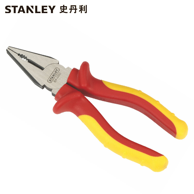史丹利STANLEY 绝缘钢丝钳6.5英寸 电工钳子老虎钳子平口钳 84-000-23 可定制