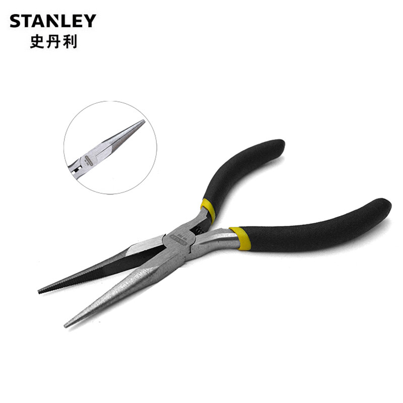 史丹利STANLEY 迷你针嘴钳子5英寸 黑柄 手工 小号钳子 钳子小 多功能 84-096-23 可定制