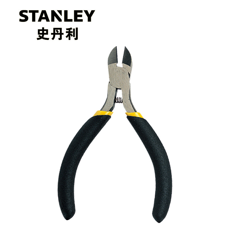 史丹利(Stanley)黑柄迷你斜嘴钳4英寸 84-124-23