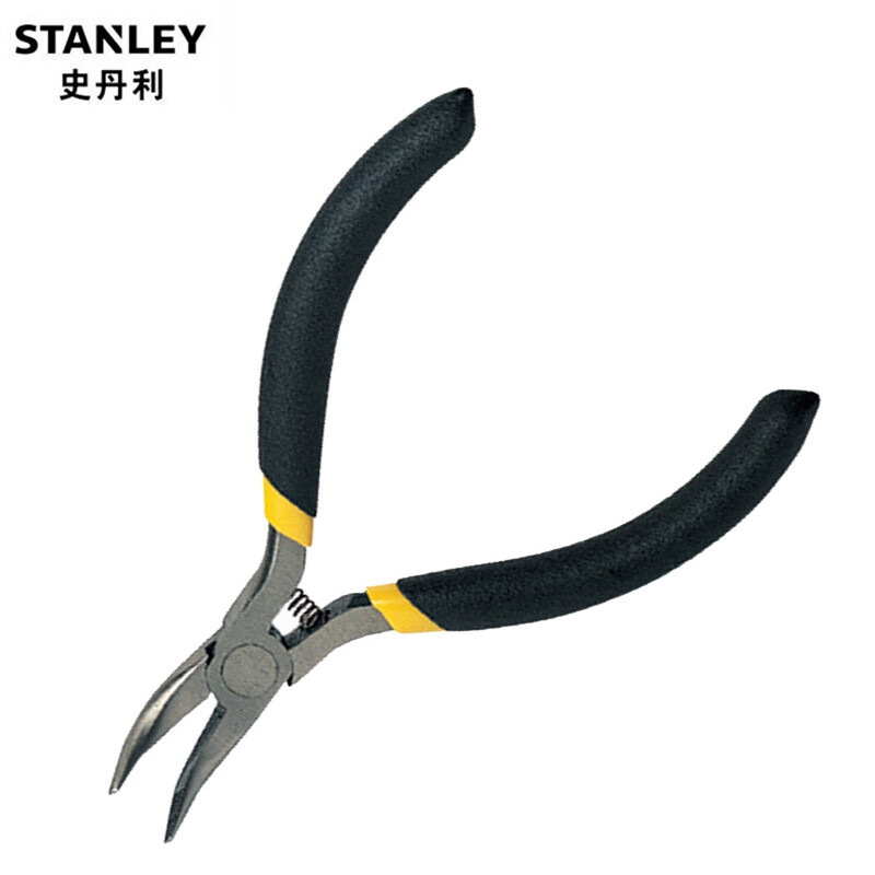 史丹利STANLEY 迷你弯嘴钳子5英寸 黑柄 手工 小号钳子 钳子小 多功能 84-126-23 可定制