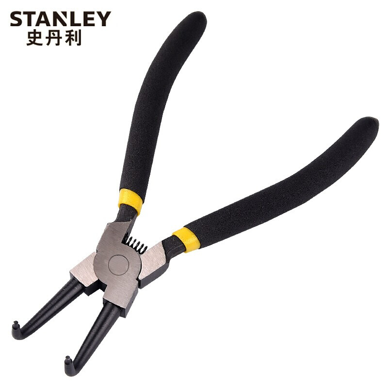 史丹利STANLEY 德式孔用弯嘴卡簧钳5英寸 企业专享 84-446-23
