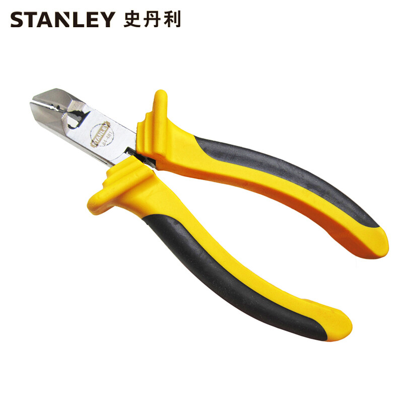 史丹利STANLEY 重型两用斜嘴钳6英寸 斜口钳钢丝钳剪钳偏嘴钳子剪线钳 84-481-1-22企业专享