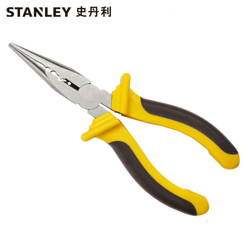史丹利STANLEY 重型两用尖嘴钳6英寸 多功能尖头钳子尖咀手工小尖咀 84-484-1-22 企业定制