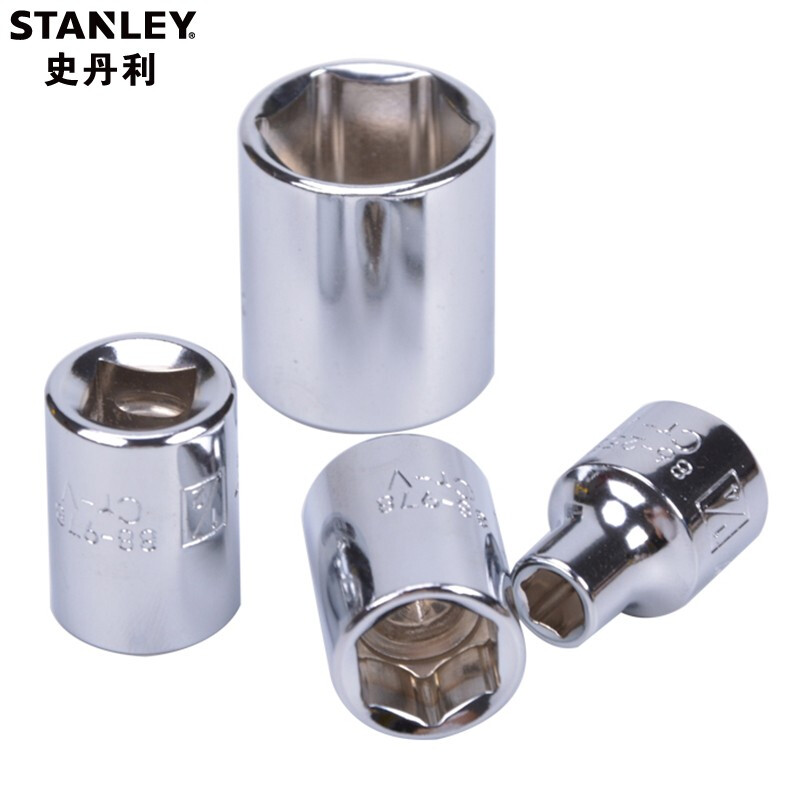 史丹利（Stanley）英制10mm系列中飞棘轮扳手套筒头 1/4英寸 6角套筒 86-255-1-22