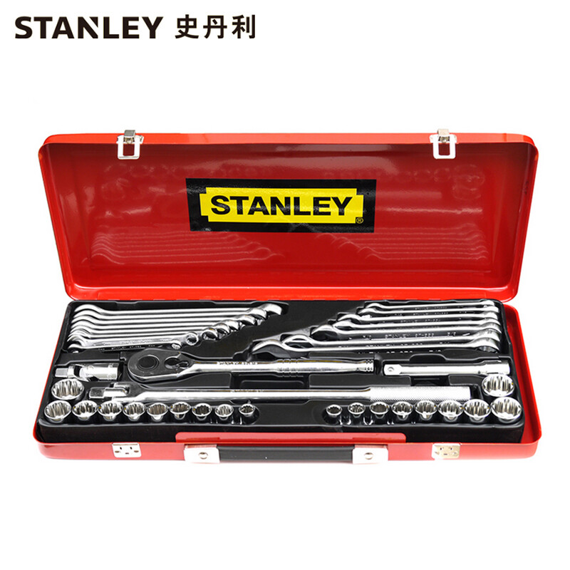 史丹利STANLEY 38件套综合性组套 扳手套筒批头汽修套筒工具套装 89-505-22 企业定制
