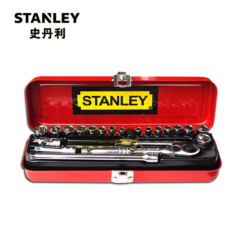 史丹利（STANLEY） 公英制组套 小飞扳手套筒接杆汽修工具 89-507-22 现货