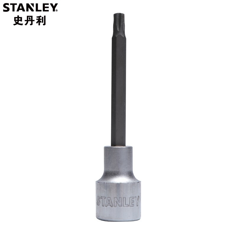 史丹利（Stanley）12.5mm系列花形旋具套筒批头 大飞六棱星型梅花六角压批套筒头 T30不带孔（100mm长）89-991-1-22