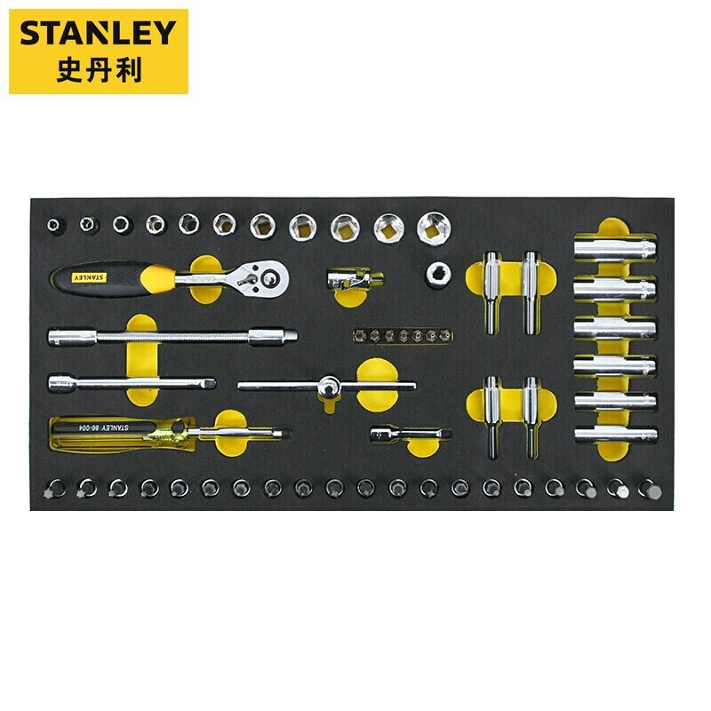 史丹利（STANLEY）30件套1/2英寸系列六角棘轮套筒扳手EVA工具托套装 90-031-23 现货