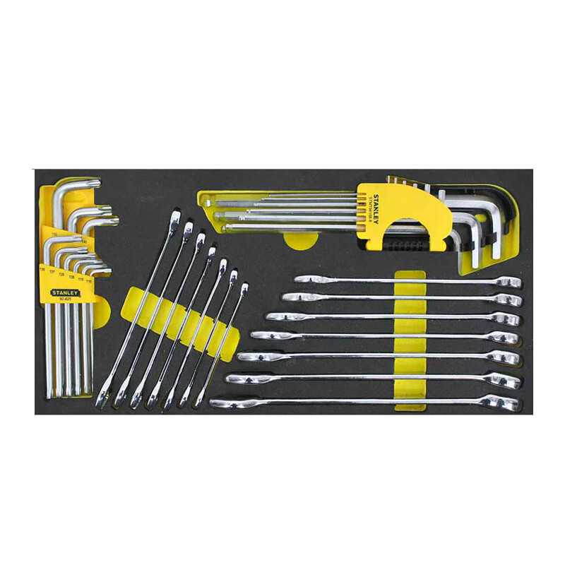 史丹利（STANLEY） EVA工具托组套-32件多功能两用扳手及内六角扳手 90-035-23 现货