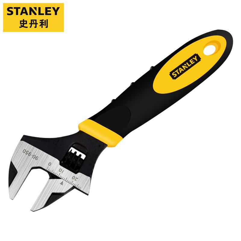 史丹利（STANLEY）塑柄防滑带刻度活动扳手活口扳手12英寸 90-950-23