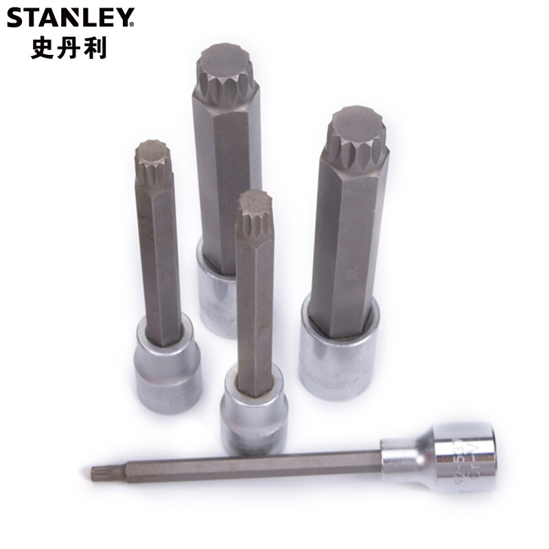 史丹利（Stanley）1/2大飞12.5mm系列压批套筒批头 12角旋具套筒 M5（120mm长）92-537-1-22