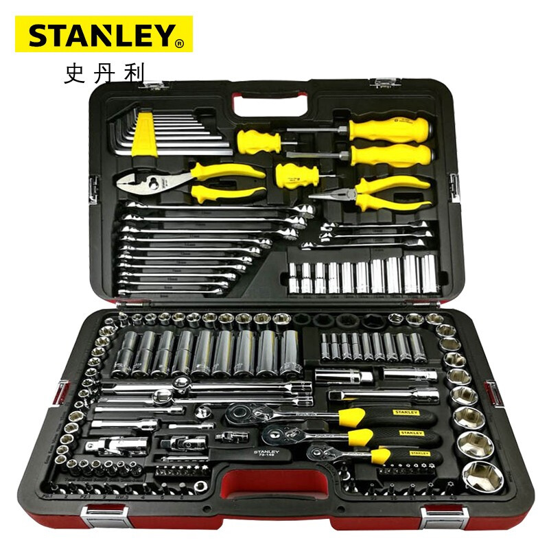 史丹利（stanley） 120件汽保工具套装 汽修机修工具套装 综合棘轮扳手套筒汽保组合R99-111-1-22 企业专享/史丹利（STANLEY）R99-150-1-22 150件汽保工具套装