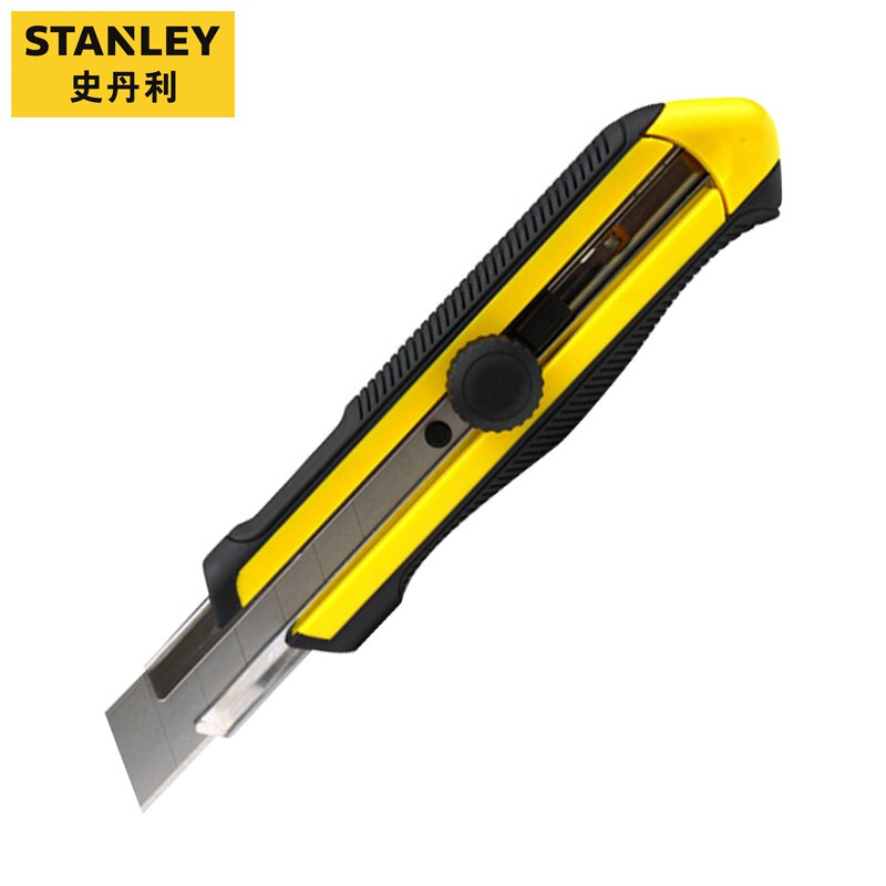 史丹利（STANLEY）橡塑柄防滑旋钮美工刀裁纸刀工具刀25mm STHT10425-8-23