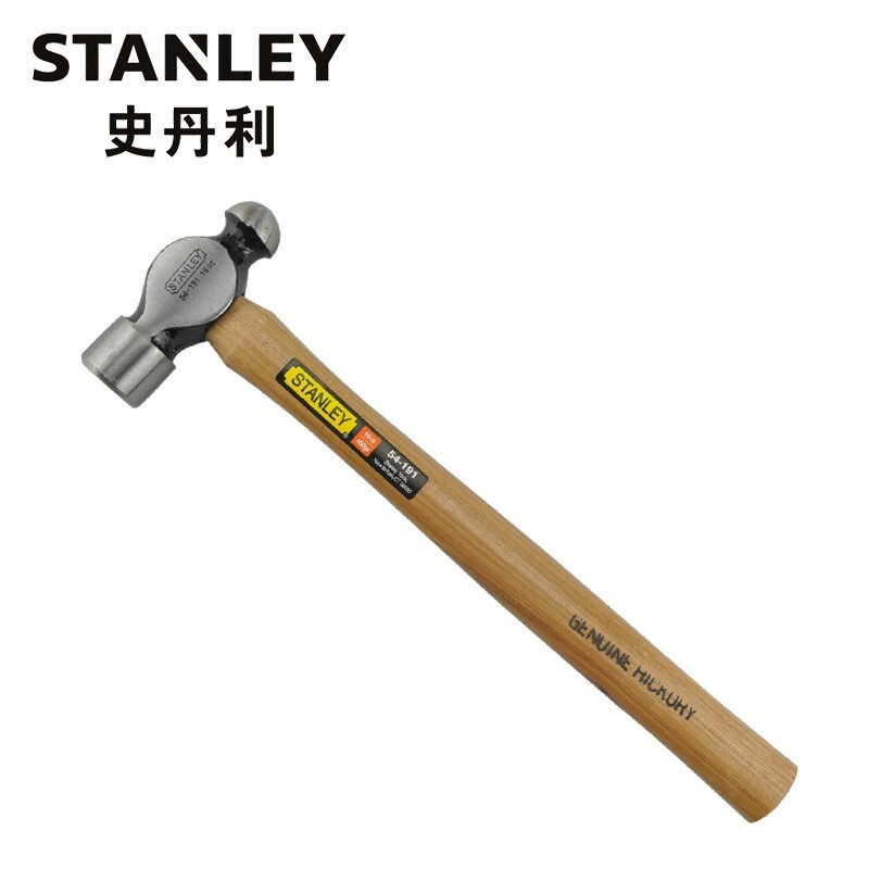 史丹利（STANLEY）硬木柄圆头锤安装锤榔头锤子搞击木工锤开箱工具铁榔头 STHT54189-8-23 （8OZ）现货