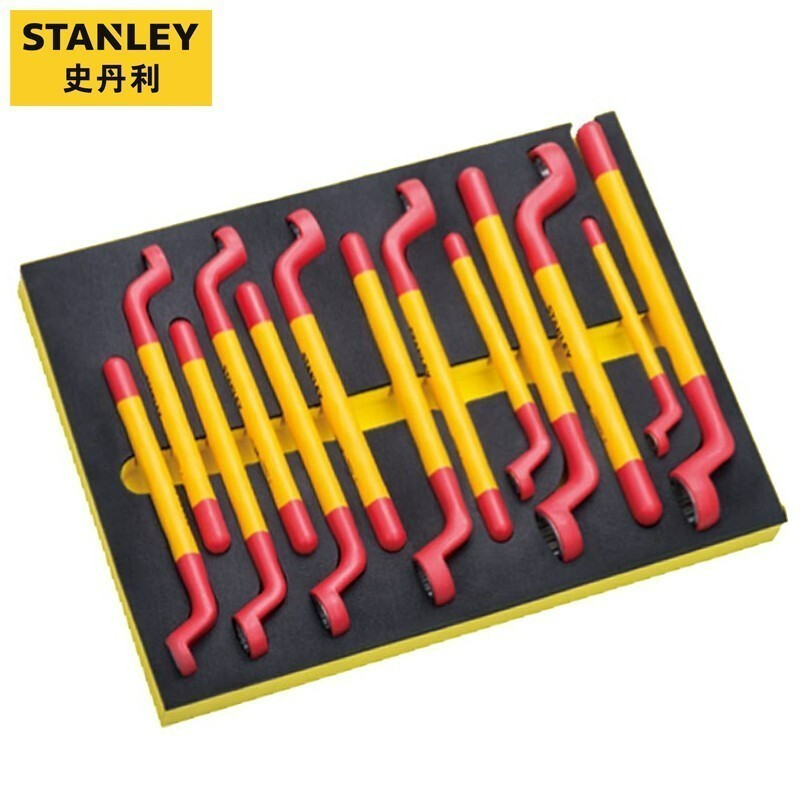 史丹利（STANLEY）13件套VDE绝缘梅花扳手套装工具托组套 STMT77890-23 现货