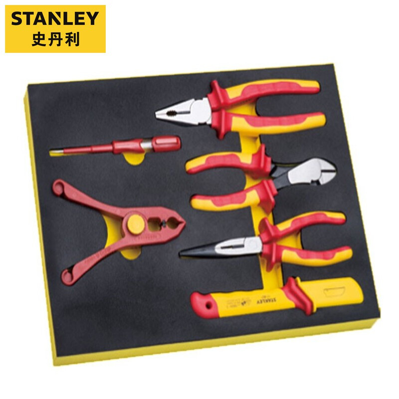 史丹利（STANLEY）6件套VDE绝缘电工维修工具套装工具托组套 STMT77892-23