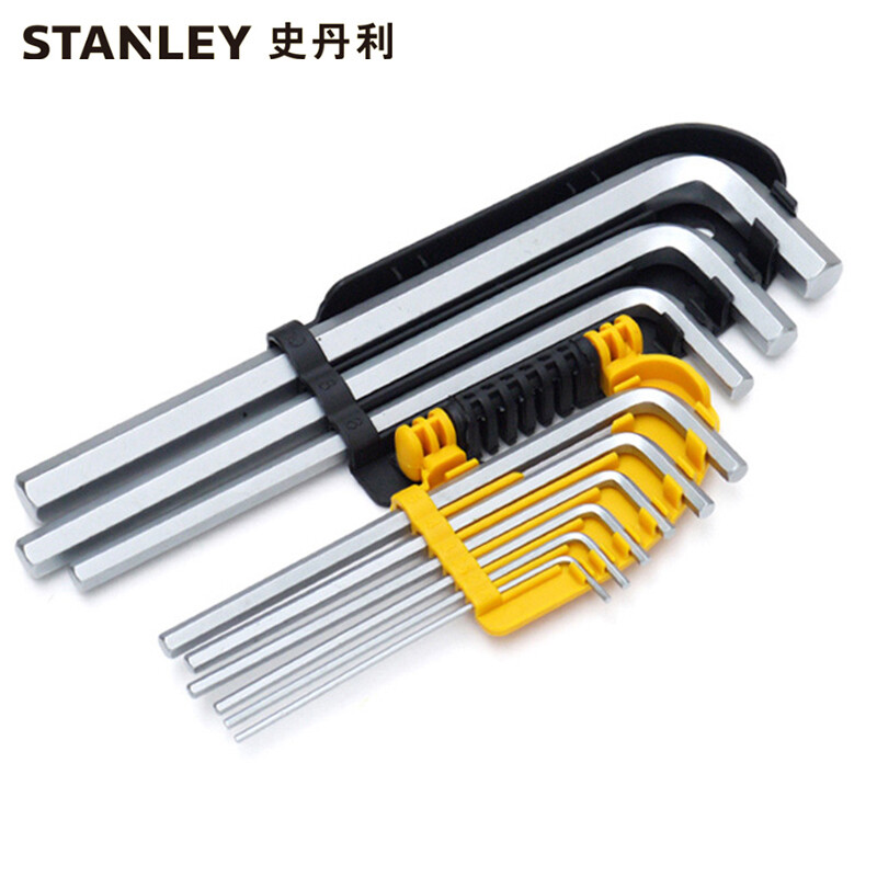 史丹利STANLEY 9件套公制内六角扳手1.5-10mm 六棱内六方螺丝刀L型 STMT92619-8-23 企业定制