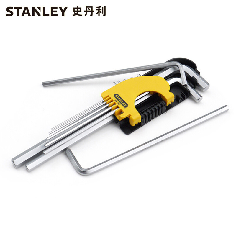 史丹利STANLEY 9件套公制加长内六角扳手1.5-10mm 六棱内六方螺丝刀L型 STMT94160-8-23 企业定制
