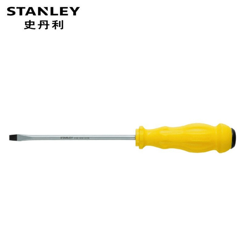 史丹利（STANLEY）一字塑柄螺丝批合金钢高硬度带磁螺丝刀改锥起子拆机维修工具 61-855-23 （3x125mm）